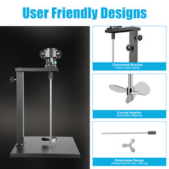 Stainless Pneumatic Paint Mixer Air Agitator Blender Stirrer Ink Mixing Tool