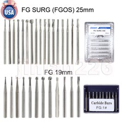 Dental Carbide Burs High Speed FG 19mm / Surgical FGOS FG SL 557 25mm