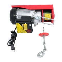 1320lbs Mini Electric Hoist Crane Winch w/ 328ft Wireless Remote Control 1150W