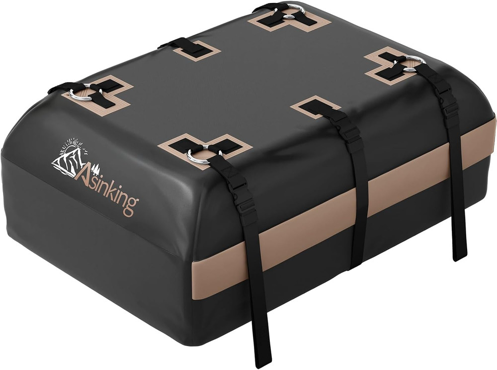 15 Cu Ft Waterproof Car Rooftop Cargo Carrier Bag Roof Rackless Mat Straps Lock