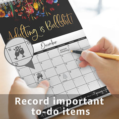 2024 Calendar For Tired-Ass Women Swear Word 12 Month Weekly Daily Wall Planner