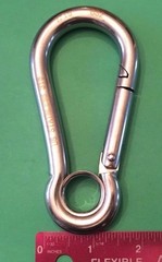 Stainless Steel 316 Spring Hook with Eyelet Carabiner 7/16″ (11mm) Marine Grade