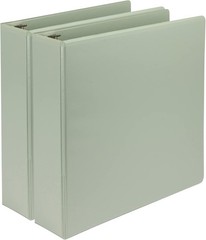Plant-Based 2 Inch D-Ring View Binder Eco-Friendly Sage Green 2 Pack