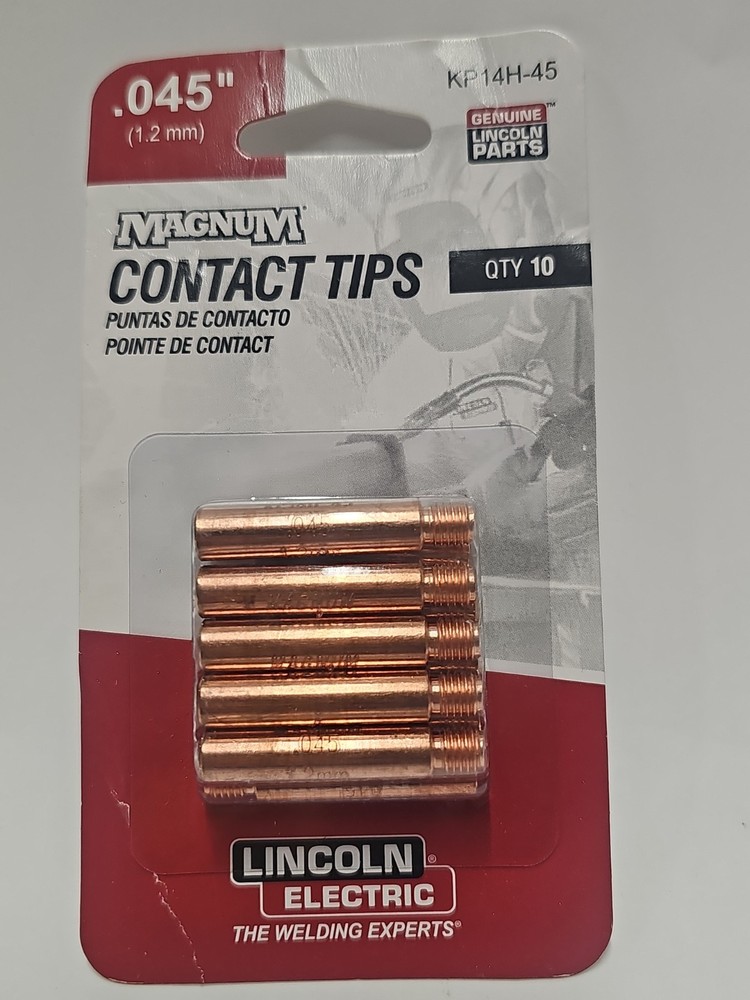 Lincoln Electric KP14H-45 Magnum Heavy Duty Contact Tips .045 10 Pack MIG New