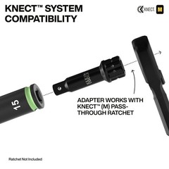 Klein Tools 65121IMPCT KNECT Deep-Well 3/8-Inch Drive Impact