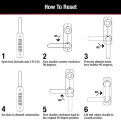 BLUE Master Lock Resettable Combination Locker Lock for Gym and School 653D