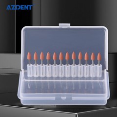 12pcs/kit Dental 0413 Brownie Polishers Friction Grip FG Burs Mini Points 1.6mm