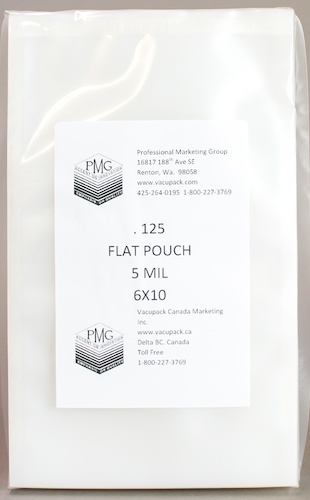 5 Mil 6″x10″ 125ct Commercial Flat Bag for Impulse Sealer or Vacuum Sealing Food