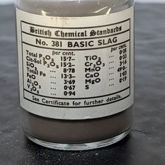 British Chemical Standards 381 Basic Slag+Reference Material Partial Jar â