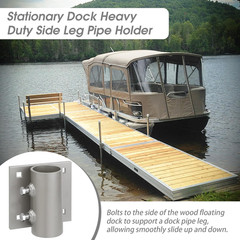 Dock Brackets Hardware Stationary Dock Side Leg Pipe Holder,Heavy Duty Dock Post