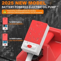 Fuel Transfer Pump with Auto Stop Sensor and 4 Tank Adapter, 3.2 Gallon per Minu