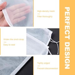 Gokyvei Nut Milk Bag Reusable 6 Pcs 20X20/12X12/12X8 Cheese Cloths For