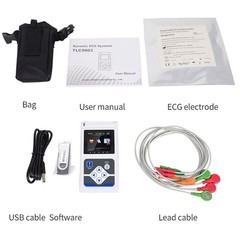 3 Channel Dynamic EKG Holter 24 Hours with PC Software ECG Holter