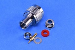 Pasternack N Type Connector Plug Male Pin 50Ohms Free Hanging Solder PE4081