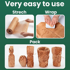 12″ x 150FT Honeycomb Packing Paper Roll Eco Friendly Packing Material