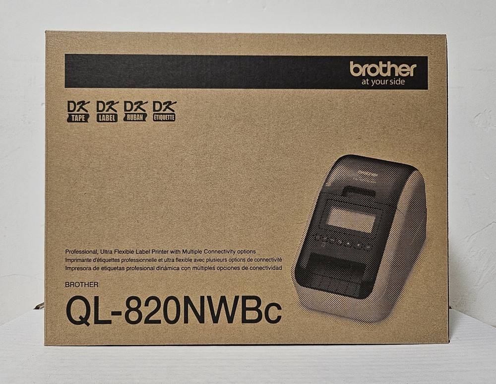 Brother QL-820NWBC Ultra Flexible Label Printer Black/White 110ppm – New