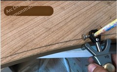 Woodworking DIY Dual-Purpose Straight & Curved Line Marker Parallel Line Marker