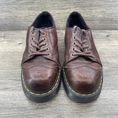 Dr Martens P0313 Industrial Steel Toe Work Shoes Brown Leather Mens