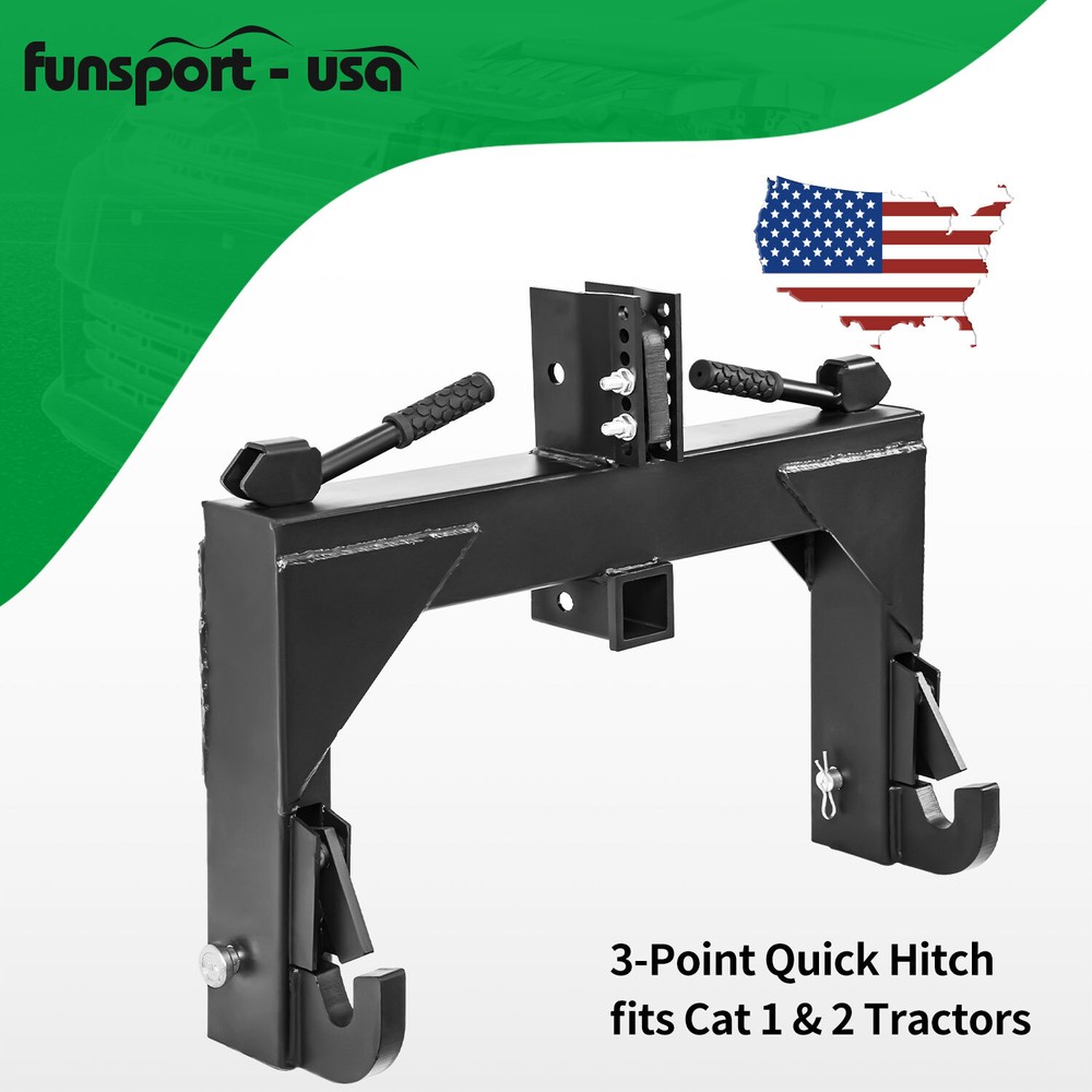 3 Point Quick Hitch Adapter Attach For Category 1 & 2 Cat 1 Cat2 Tractor 3000lb