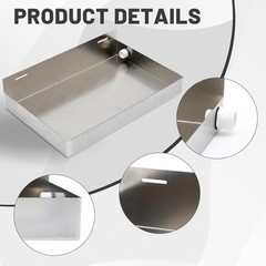 Blulu Wall Mounted Tankless Water Heater Drain Pan – 20 x 13 x 2.5 – Galvanized