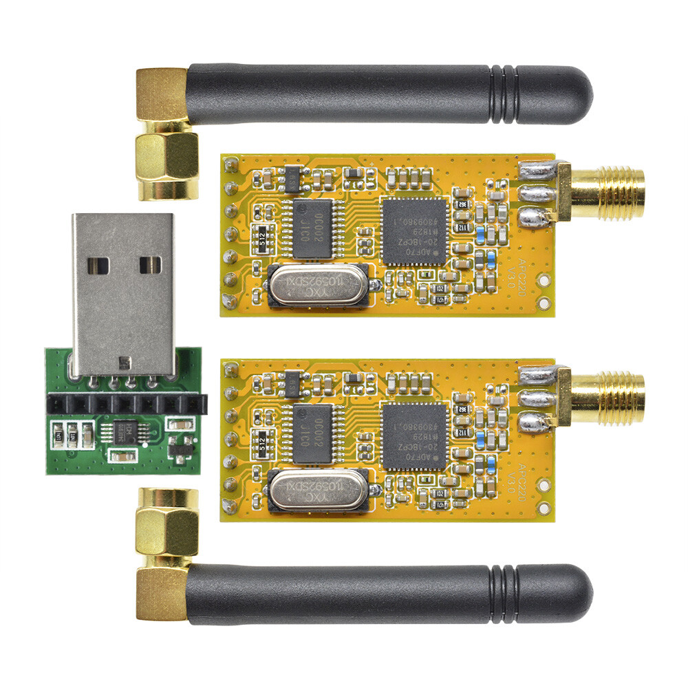 APC220 Wireless RF serial Data Modules With Antennas USB Converter