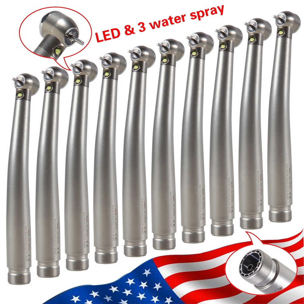 10 Estilo NSK Dental Pieza mano LED de alta velocidad Pana MAX EK LED 2Hole USA