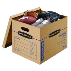 Bankers Box Medium Classic Moving Box 20 Pack, Reinforced Handles, Tape-Free …