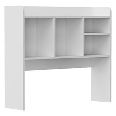 Desktop Bookshelf & Desk Organizer Shelf Wooden for Office Study Desk White