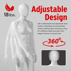 Versatile 360° Design Female Mannequin – White
