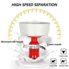 Electric Fresh Milk Cream Centrifugal Separator Anti-rust 100L/H Speed Adjustabl