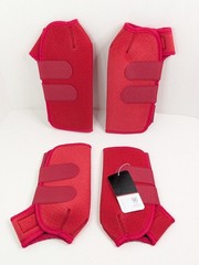 Harrison Howard Horse Sport Shock Absorbing Elite Boots Red Front & Rear New