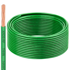 14 AWG THHN Stranded Bare Copper Wire 50FT Green Grounding Wire, Electrical