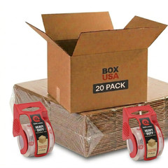 Moving Boxes 18″L X 14″W X 12″H (20-Pack) Medium + Packaging Tape (2-Pack) – Shi