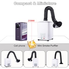 50W Pure Air Fume Extractor Smoke Dust Purifier For UV Laser Marking Machine US