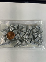 1/4-20 x 1/2″ Knurled Thumb Screws 25 Pieces Aluminum Silver Anodized Finish