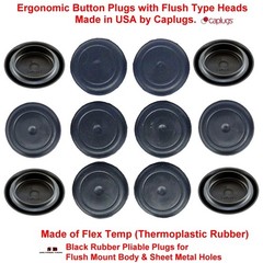 Black Rubber Plugs 3/4 for Flush Mount Body Sheet Metal Holes – Pack of 10