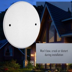 4-Inch Box Mount Round Blank Plate in White – Durable and Paintable