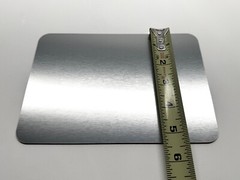 10pc Lot Rowmark Acrylic Plastic Sheet/Blank 1/16″ Brushed “Stainless”