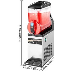 Uimoso 15L Commercial Frozen Drink Machine for Slushies and Smoothies