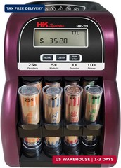 HK SYSTEMS HK-2D, Digital USD Coin Counter and Sorter with LCD Display, Sorts 26