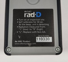 MRC D-tect Systems MiniRad-D Compact Personal Gamma Radiation Detector w/Case