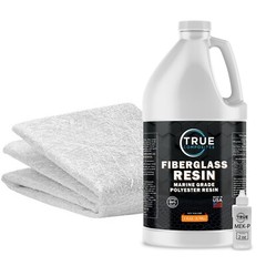 Fiberglass Repair Kit 1 Gal Polyester Resin + 1.5x50x5 Yards Chopped Strand Mat