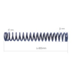 1.5/1.6/1.8mm Spring Steel Black Compression Spring 110-150mm Length Rust Proof
