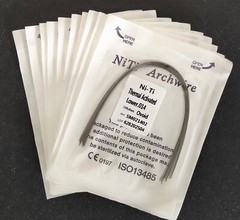 10 Packs Dental Orthodontic Thermal Activated Niti Round Arch Wires Ovoid Form