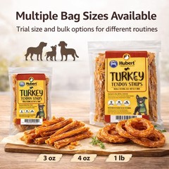 Hubert Pet Turkey Tendon Sticks: Low Ingredient, Long-Lasting Natural Chews f…