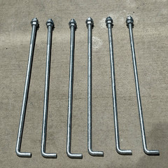Sandbaggy 5/8″ x 24″ Threaded Concrete Anchor L-Bolts – Hot Dipped Galvanized