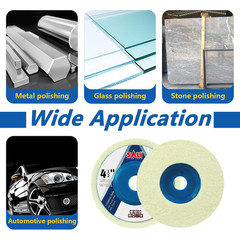 10 Pcs 4-1/2 Inch Wool Felt Polishing Wheel Disc Wool Polishing Wheel Disc for 4