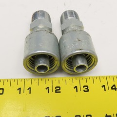 Gates 8G-8MP 1/2″ (-8) ID Hose x 1/2″ NPTF 30° Seat Hose Fitting Lot Of 2