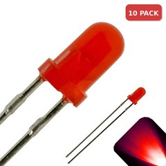 10 x LED 3mm Red Diffused Ultra Bright Round Top LEDs Light Lamp RC Car T1 PC