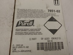 2 Purell Alcohol Foaming Advanced Hand Sanitizer Refill-CS8 Touch-Free 7851-02